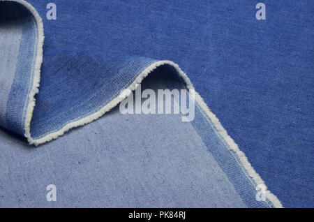 Stoff jeans Hellblau. 100% Baumwolle. Stockfoto