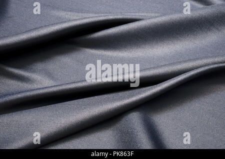 Stoff schwarz Stretch aus Wolle und Elasthan Stockfoto