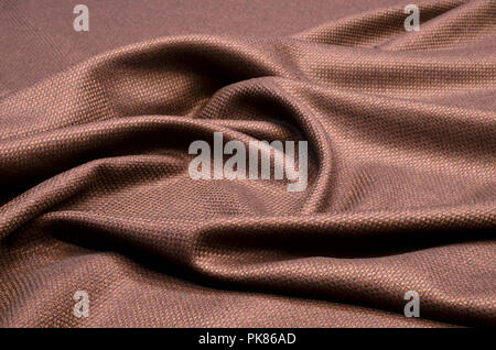Anzug Stoff, Tweed Burgund - Braun aus Wolle. Stockfoto