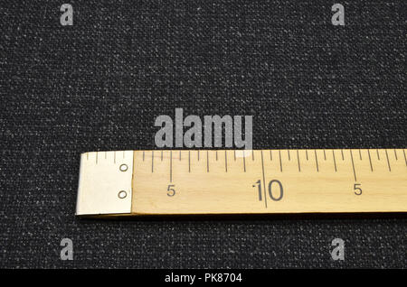 Fabric, Tweed Dunkelgrau aus Kaschmir und Wolle. Stockfoto