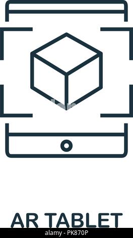 Augmented Reality Tablet-Symbol. Schwarzweiß-Design von Visual gerät Sammlung. UI. Pixel Perfect einfache Piktogramm augmented reality tablet Symbol Stock Vektor