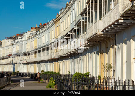 Clifton Bristol England September 07, 2018 Royal York Halbmond, ein schönes Beispiel für die georgianische Architektur Stockfoto