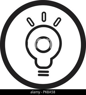 Idee Symbol Konzept Vektor. Glühbirne Symbol. Stock Vektor
