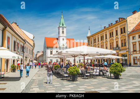 Varazdin, Kroatien, König Tomislav Platz in Varazdin Kroatien und Stadt, beliebte touristische Ort Stockfoto