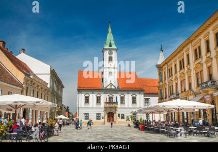 Varazdin, Kroatien, König Tomislav Platz in Varazdin Kroatien und Stadt, beliebte touristische Ort Stockfoto