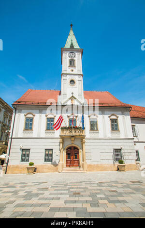 Rathaus Palast auf König Tomislav Platz in Varazdin Kroatien Stockfoto