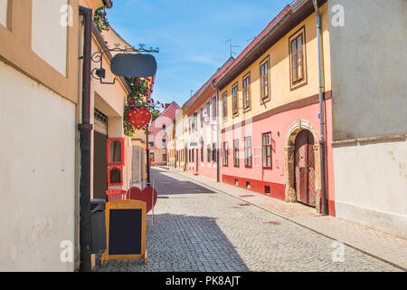 Straße im alten barocken Stadt Varazdin, Kroatien Stockfoto