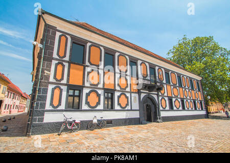 Schöne Sermage Palast im Zentrum der barocken Stadt Varazdin, Kroatien Stockfoto