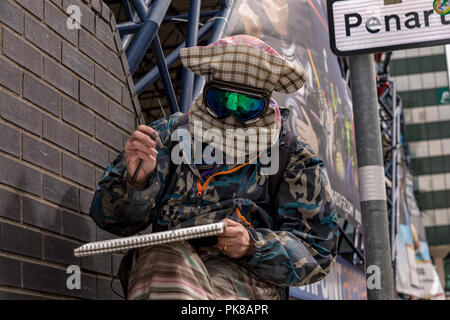 Cardiff, UK, Arme Fair Protest Cardiff Stockfoto