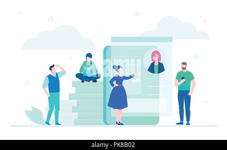 Workflow - flaches design Stil Abbildung Stock Vektor