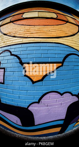 Graffiti an der Wand in Montreal, Quebec, Kanada Stockfoto