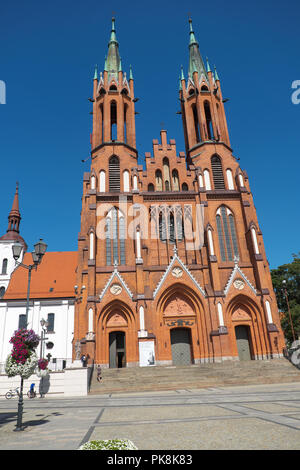 Bialystok Polen die Kathedrale Basilika der Himmelfahrt der Jungfrau Maria neo-gotischen Kirche Stockfoto