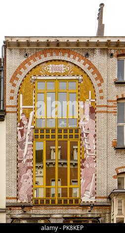 Maison Dricot, 47 rue Malibran, Brüssel, Belgien, (1900), c 2014 - c 2017. Artist: Alan John ainsworth. Stockfoto