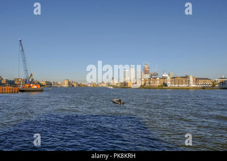 Shadwell Becken, London, UK - 7. Mai 2018: Stockfoto