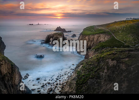 Fading Light, Land's End, Cornwall Stockfoto