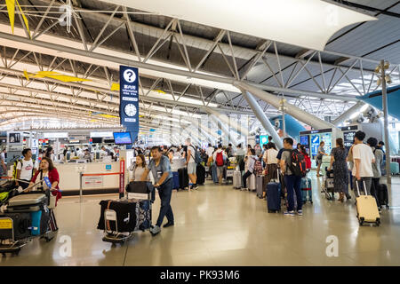 Osaka, Japan - 31. August 2018: Einrichtung von Osaka International Airport Stockfoto