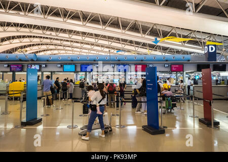 Osaka, Japan - 31. August 2018: Einrichtung von Osaka International Airport Stockfoto