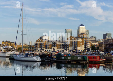 Die Limehouse Basin in London, England Vereinigtes Königreich Großbritannien Stockfoto