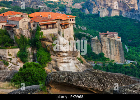 Kloster Varlaam, Meteora, Griechenland (UNESCO Weltkulturerbe) Stockfoto
