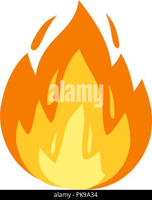 Vektor Feuer Sprites, Flammen Symbol. Feuer, Brand, Explosion, Taschenlampe, Lagerfeuer, Symbol und Zeichen Abbildung auf weißen Hintergrund. Stock Vektor
