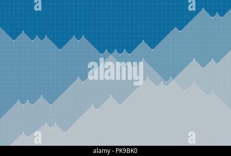 Stier und Markt Liniendiagramme tragen, Grafik unten fallen. Finanz- und Wirtschaftskrise. Vector Illustration. Stock Vektor