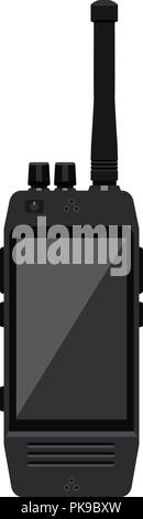 Moderne tragbaren Radio Symbol mit großem Touchscreen. Flache Color Vector Illustration. Stock Vektor