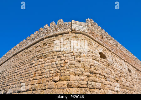 Alte Mauer von Castello a Mare (Koules Festung), Heraklion, Kreta, Griechenland Stockfoto