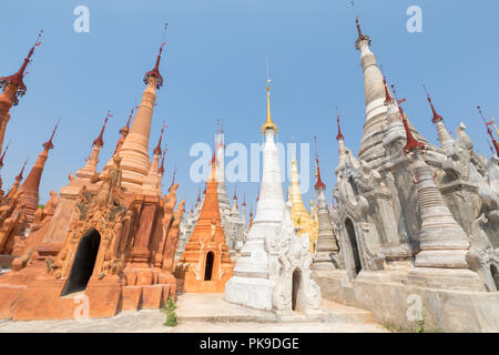 Shwe Inn Thein Paya, Inthein, Inle Lake, Myanmar Stockfoto