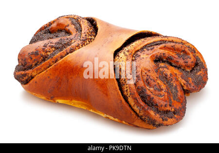 Poppy bun Pfad isoliert Stockfoto