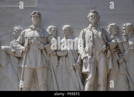 Die Alamo Kenotaph aka den Geist des Opfers Denkmal, Alamo Plaza, San Antonio, Texas, USA Stockfoto