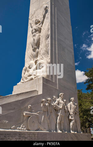 Die Alamo Kenotaph aka den Geist des Opfers Denkmal, Alamo Plaza, San Antonio, Texas, USA Stockfoto