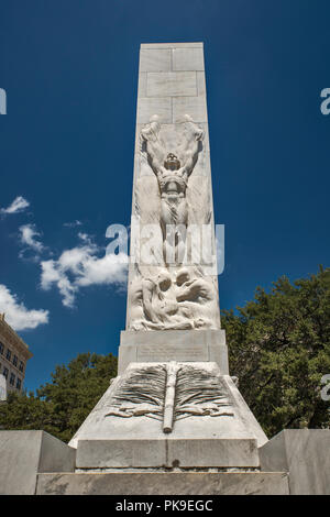 Die Alamo Kenotaph aka den Geist des Opfers Denkmal, Alamo Plaza, San Antonio, Texas, USA Stockfoto
