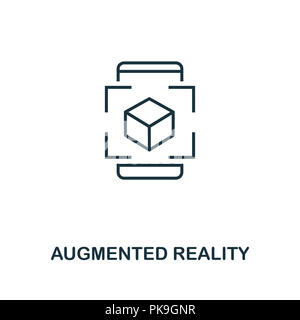 "Augmented Reality"-Symbol. Schwarzweiß-Design von Visual gerät Sammlung. UI. Pixel Perfect einfache Piktogramm "augmented reality"-Symbol. Web Design, Stockfoto