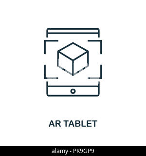 Augmented Reality Tablet-Symbol. Schwarzweiß-Design von Visual gerät Sammlung. UI. Pixel Perfect einfache Piktogramm augmented reality tablet Symbol Stockfoto