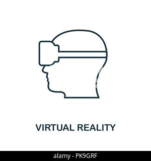 Virtuelle Realität Symbol. Schwarzweiß-Design von Visual gerät Sammlung. UI. Pixel Perfect einfache Piktogramm virtuelle Realität Symbol. Web Design, Apps Stockfoto