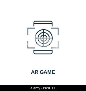 Augmented Reality Spiel symbol. Schwarzweiß-Design von Visual gerät Sammlung. UI. Pixel Perfect einfache Piktogramm augmented reality Spiel symbol. Wir Stockfoto