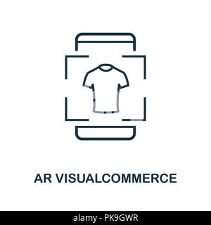 Augmented Reality Commerce Symbol. Schwarzweiß-Design von Visual gerät Sammlung. UI. Pixel Perfect einfache Piktogramm augmented reality Commerce Stockfoto