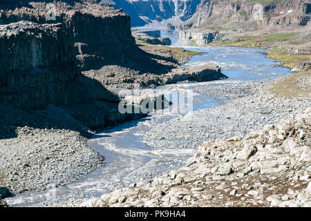 Dettifoss Canyon - Nordosten Islands Stockfoto