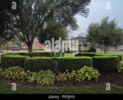 Oxford, New York, USA. September 4, 2018. Am frühen Morgen Nebel in der kleinen ländlichen Dorf von Oxford, NY Stockfoto