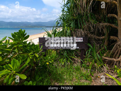 Salz Strand, yaeyama Inseln, Ishigaki-jima, Japan Stockfoto