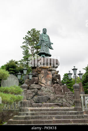 Statue von Prinz yamato Takeru in Kenroku-en Garten, Präfektur Ishikawa, Kanazawa, Japan Stockfoto