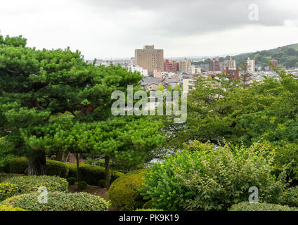 Stadtbild von Kenroku-en Garten, Präfektur Ishikawa, Kanazawa, Japan Stockfoto