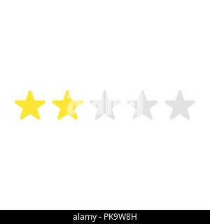 Vector illustration symbol Konzept mit zwei gelben Sternen. Stock Vektor