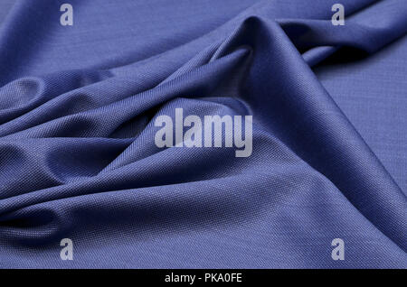 Stoff Kostüm, melange Blau aus Wolle. Stockfoto