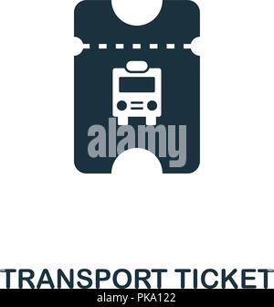 Transport Ticket Symbol. Schwarzweiß-Design von Stadt Elemente Sammlung. UI. Pixel Perfect einfache Piktogramm Transport ticket Symbol. Web Design, Ap Stock Vektor