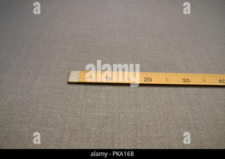 Fabric Anzug aus Seide und Kaschmir, Schwarz und Weiß melange Stockfoto