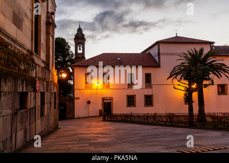 Wandern auf der Route di Santiago di Compostela Stockfoto