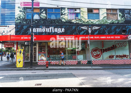 Granville Street im Herzen von Vancouver, British Columbia, Kanada; Stockfoto