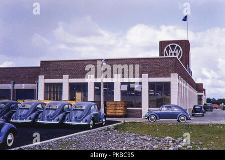 Volkswagen Käfer Montagewerk Naas Road, Dublin, Republik Irland. Bild am 14. Juni 1956 getroffen Stockfoto