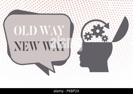 Schreiben Hinweis zeigen alte Art und Weise. Business foto Präsentation der verschiedenen Art und Weise die gewünschten Zwecke zu erfüllen. Stockfoto